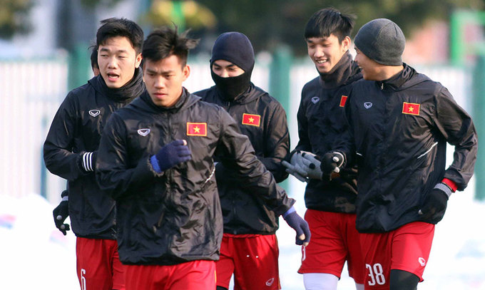 Cầu thủ Việt Nam tập buổi cuối trước chung kết U23 châu Á